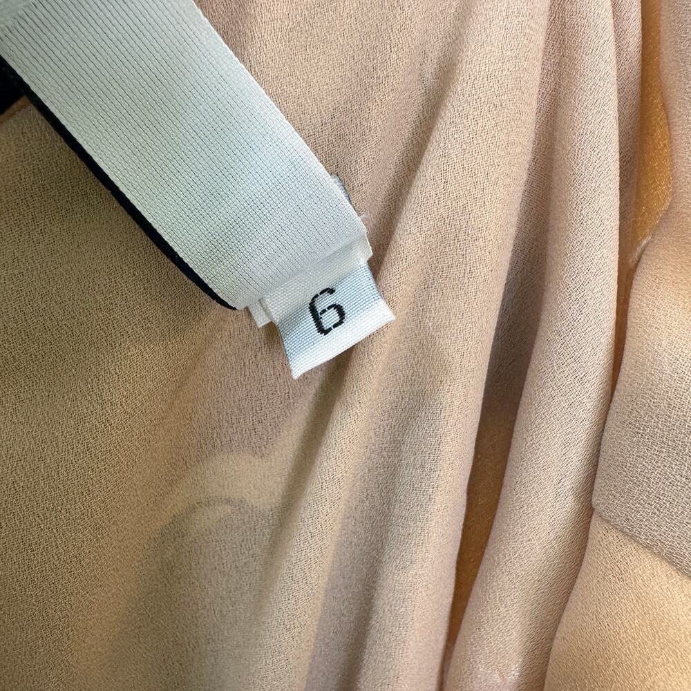 VINTAGE 90's Y2K Laundry by Shelli Segal Beige Fitted Dress Floral Sweetheart 6 - Picture 8 of 11